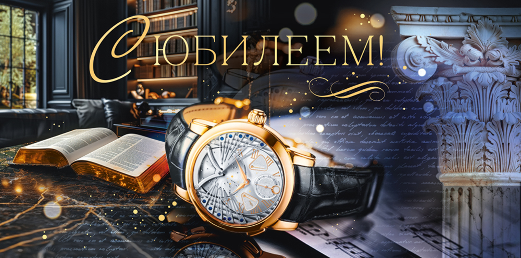

9.0000152 Конверт для денег Евро С Юбилеем! (муж) С текстом Фольга